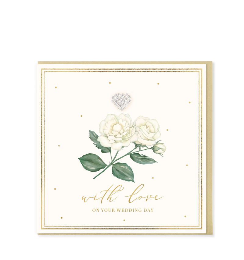 With Love on Your Wedding Day Greetings Card