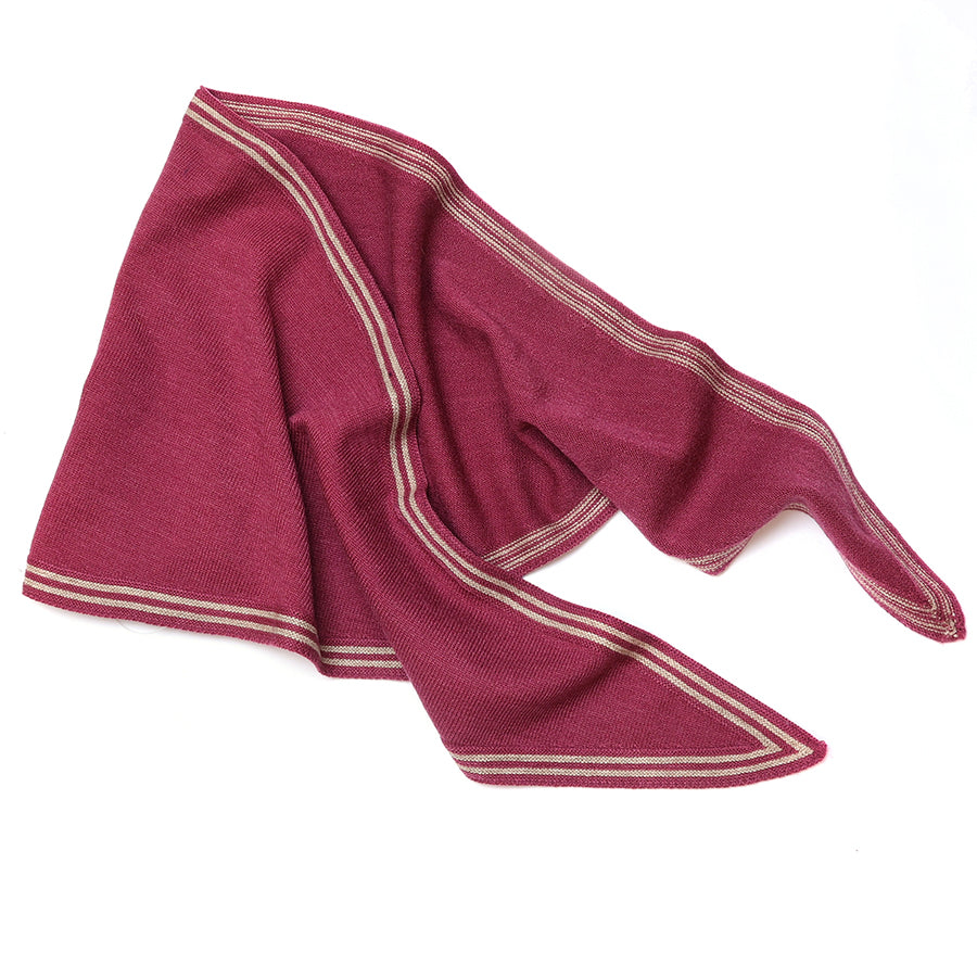 Fine Knit Triangle Scarf Berry