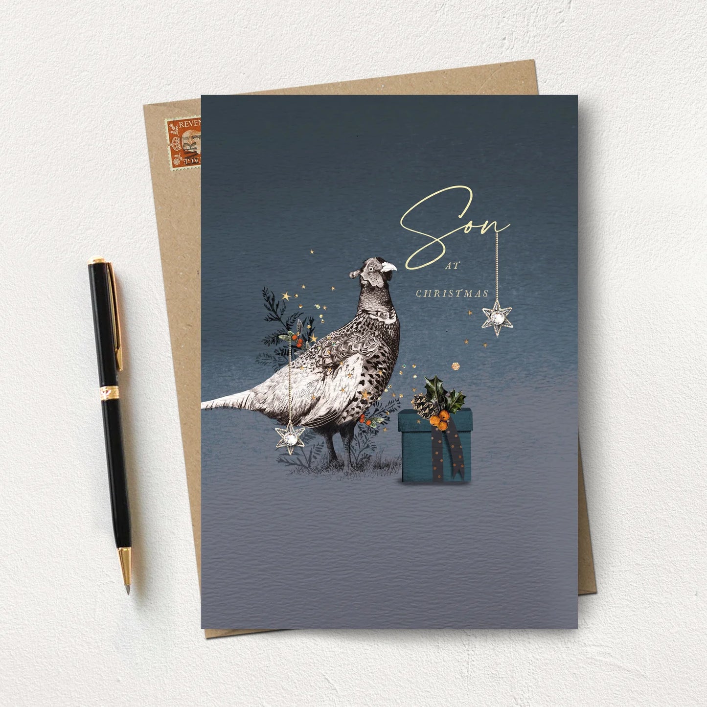 Son Pheasant Christmas Card