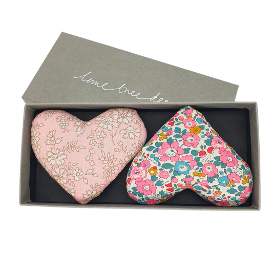Baby Love Box of Two Lavender Hearts