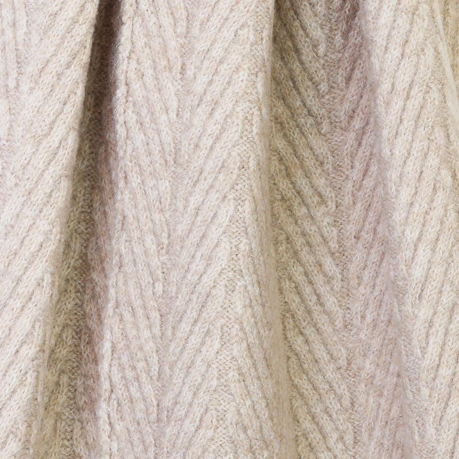 Herringbone Knit Scarf Oatmeal
