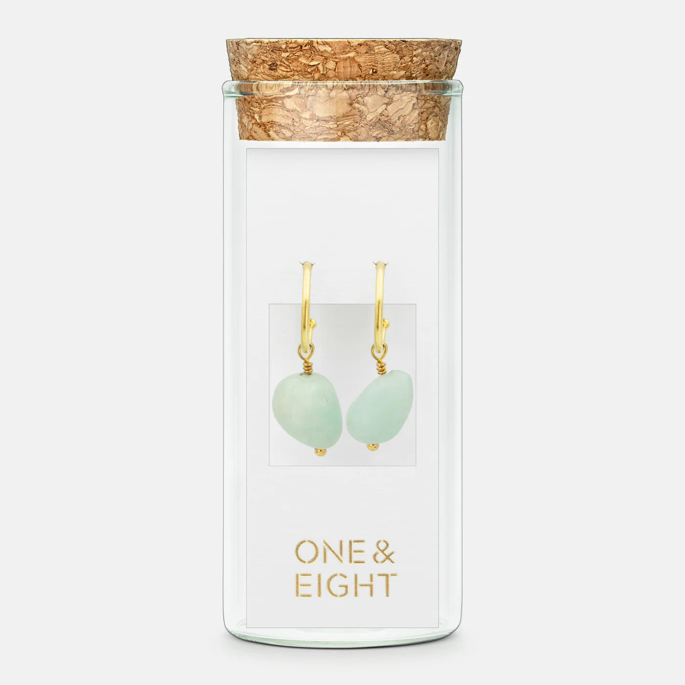 Amazonite Drop Earrings Gold