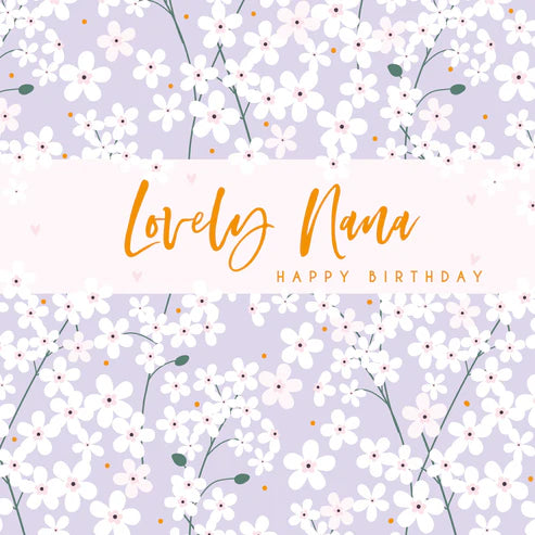 Lovely Nana Happy Birthday Greeting Card