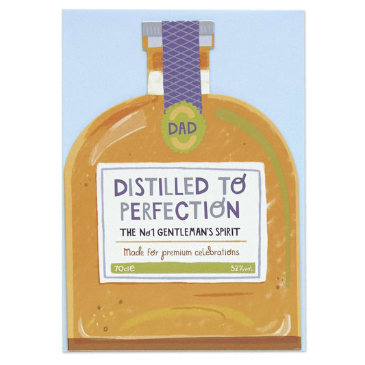 Distilled to Perfection Mens Greetings Card