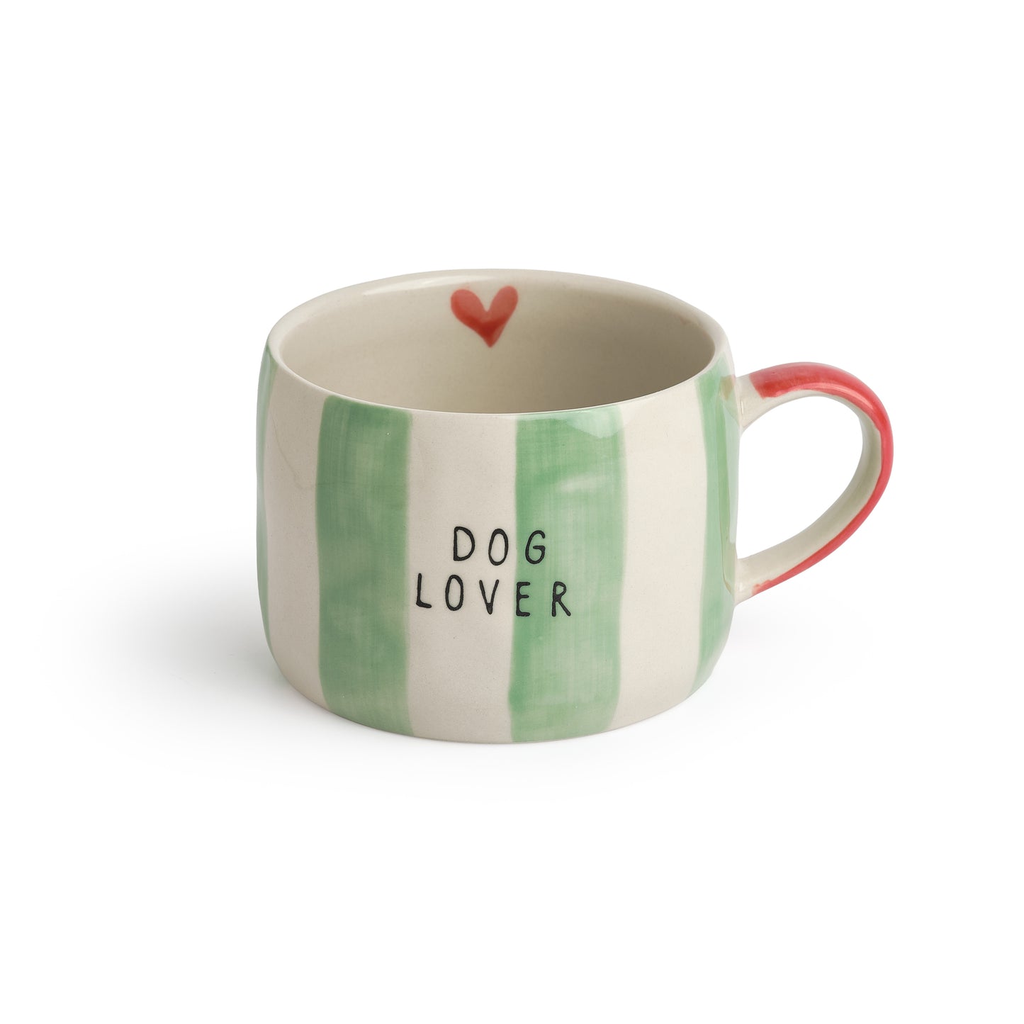 Dog Lover Striped Stoneware Mug