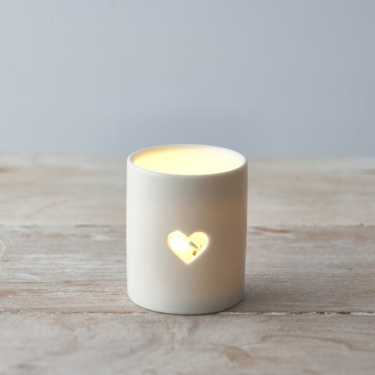 Simple Heart Cut Out T-Light Holder