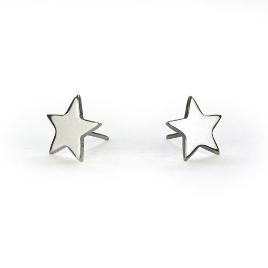 Silver Lucky Star Earrings