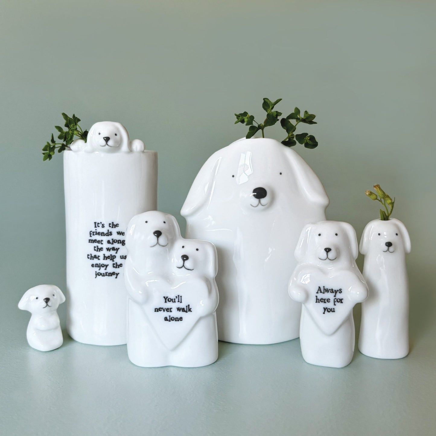 Always Here For You Boxed Porcelain Heart Dog