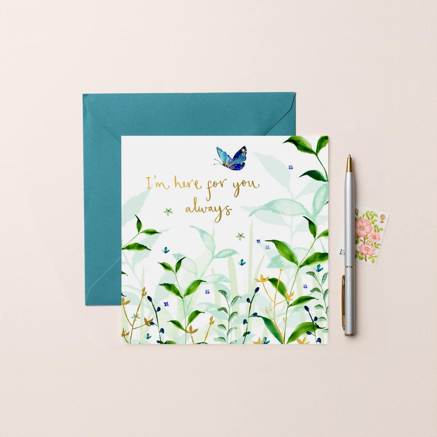 I’m Here For You Flowers Greetings Card
