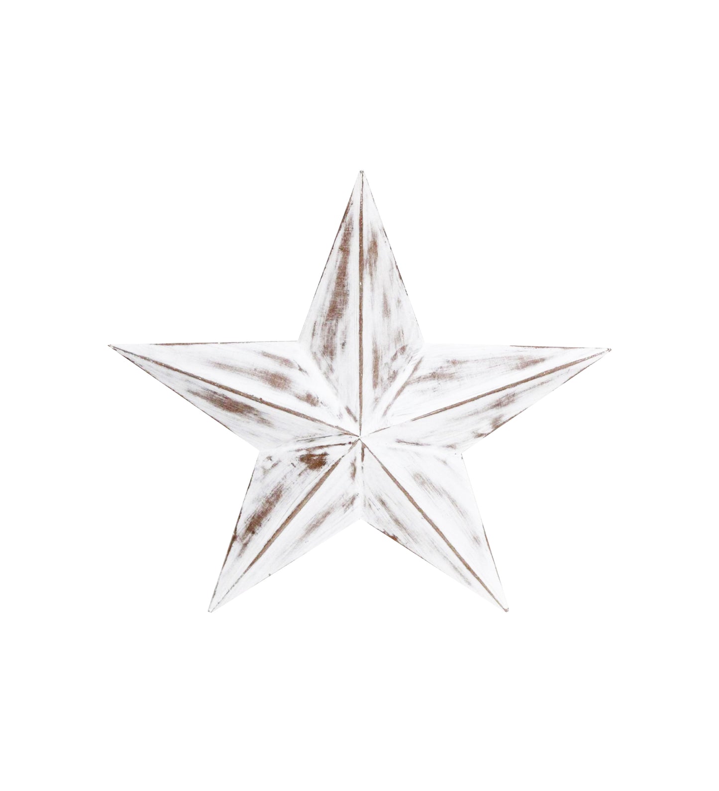 Wooden 3D Star Antique White