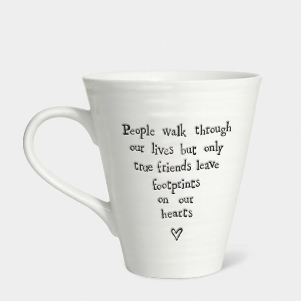 Boxed Porcelain Mug Footprints