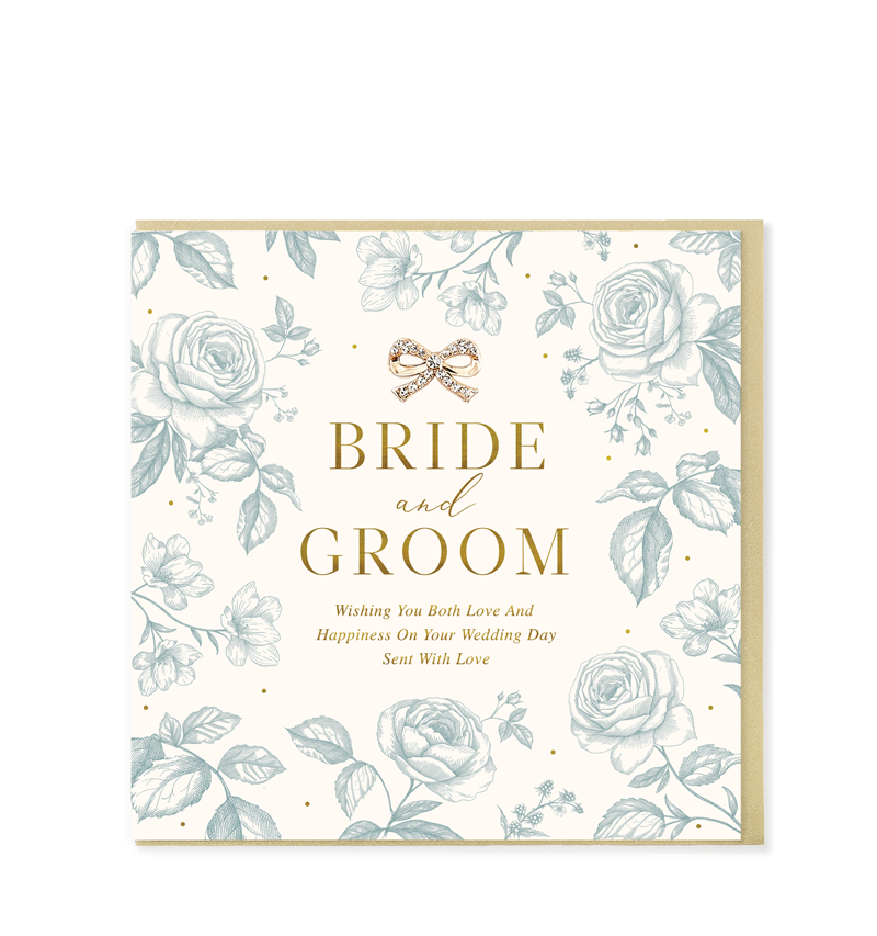 Bride & Groom Wedding Day Greetings Card