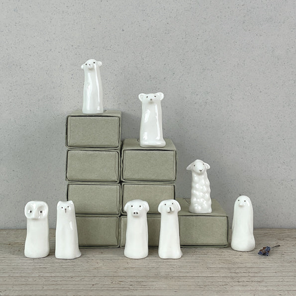 Purrfect Matchbox Porcelain Tall Cat