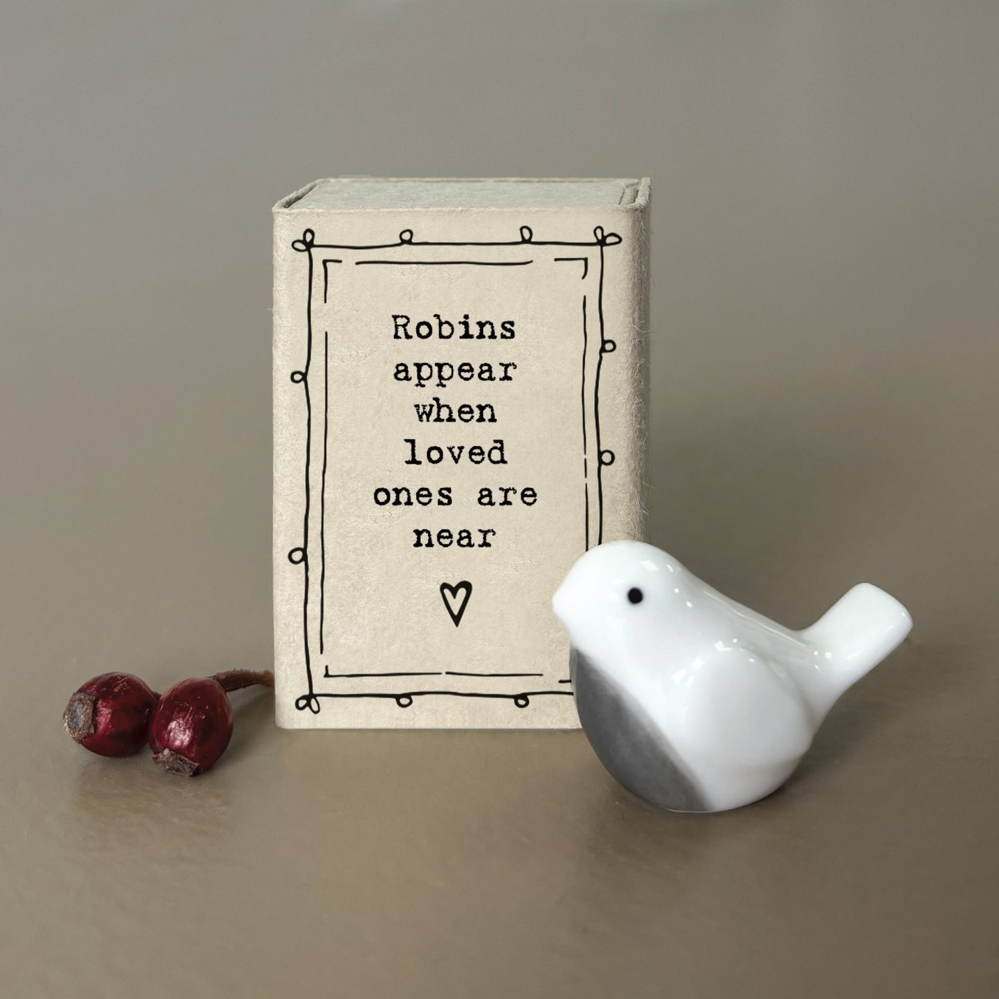 Matchbox Porcelain Robins Appear
