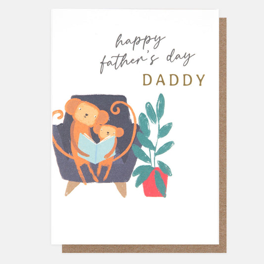 Happy Father’s Day Daddy Monkey Greetings Card