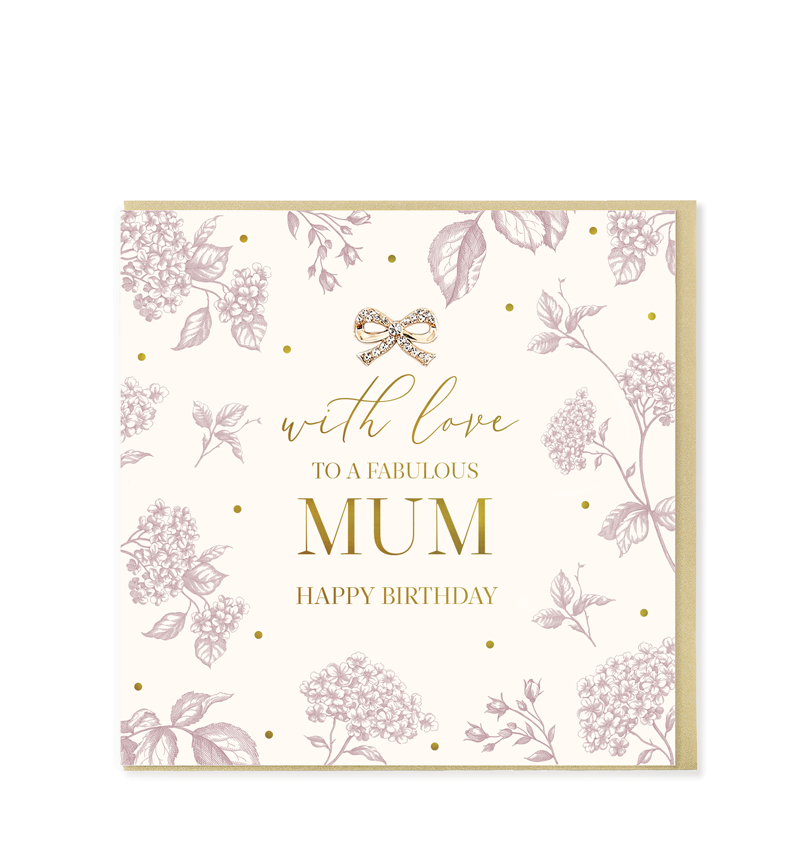 With Love Fabulous Mum Birthday Greetings Card