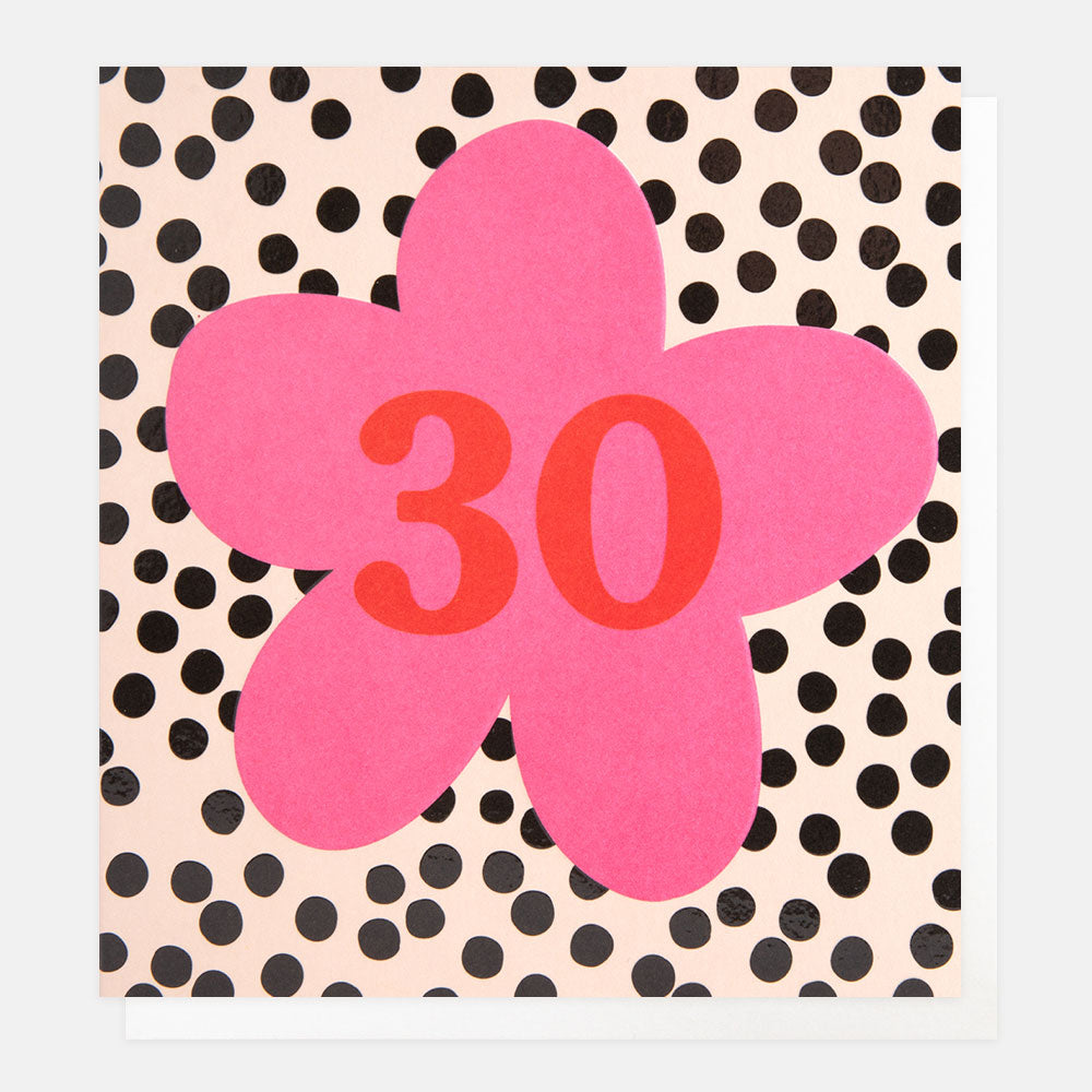 30th Birthday Flower Greetings Card