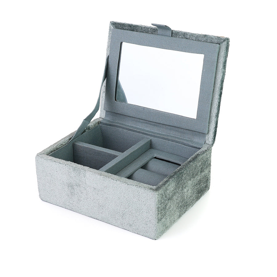 Hedgehog Embroidered Velvet Jewellery Box
