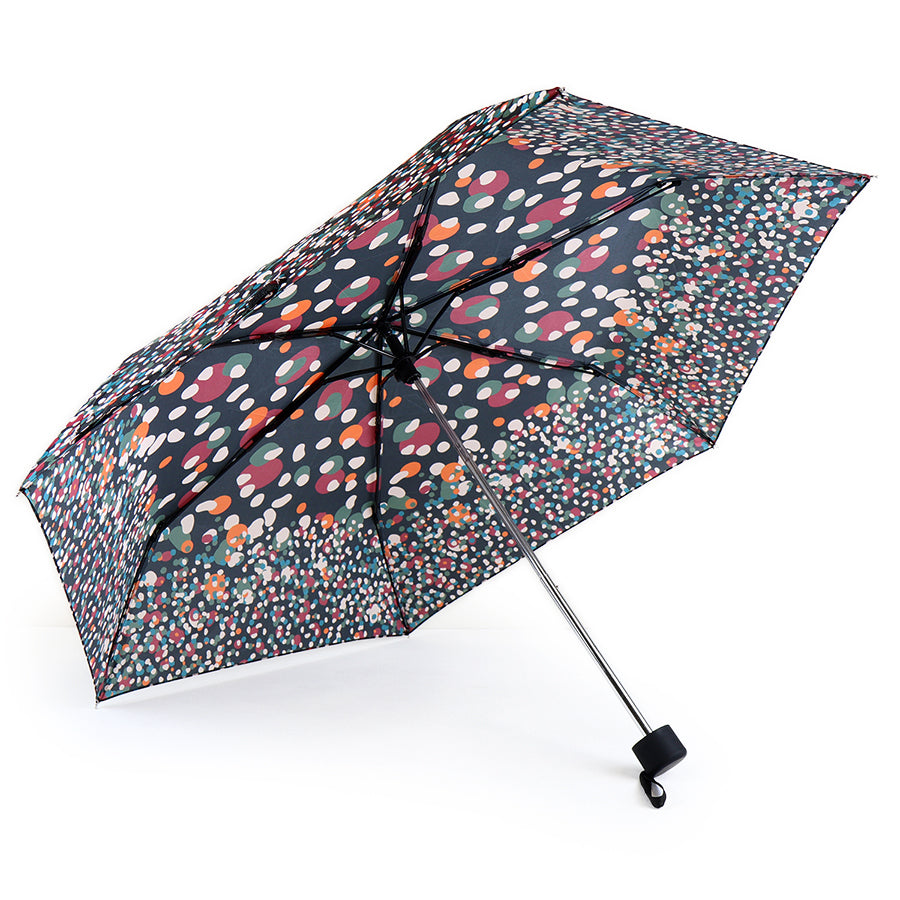 Recycled Multicoloured Dotty Print Umbrella Red