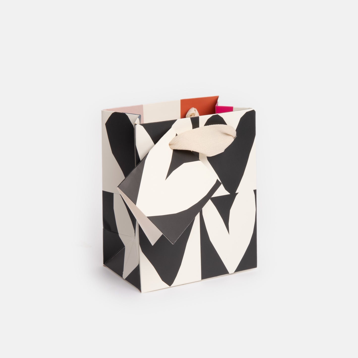 Mono Checkmate Heart Small Gift Bag