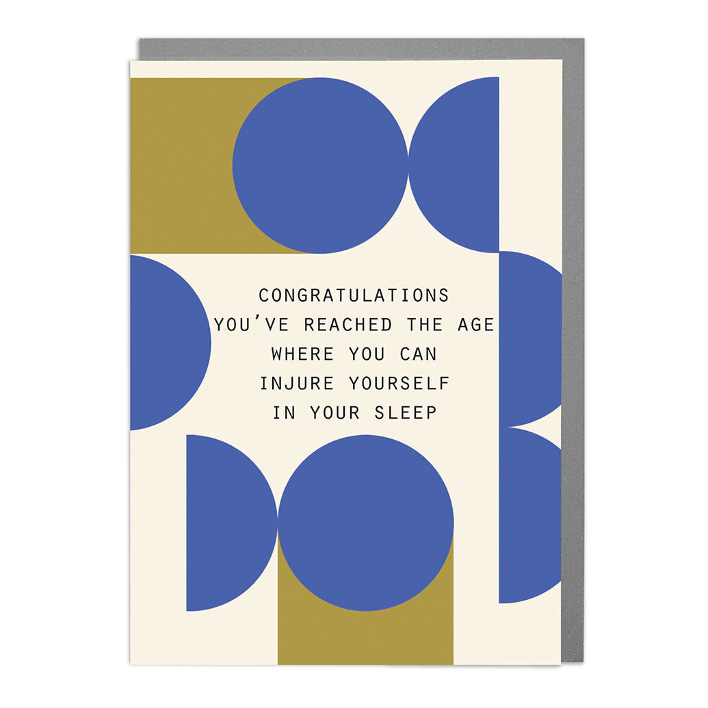 Sleeping Injury Humour Greetings Card