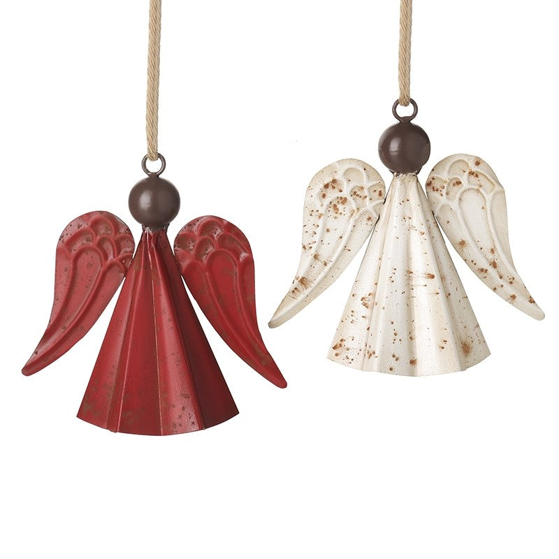 Metal Red & White Angels