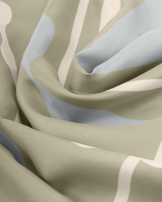 Katie Loxton Stripe Satin Multiway Scarf in Sage & Pastel Blue