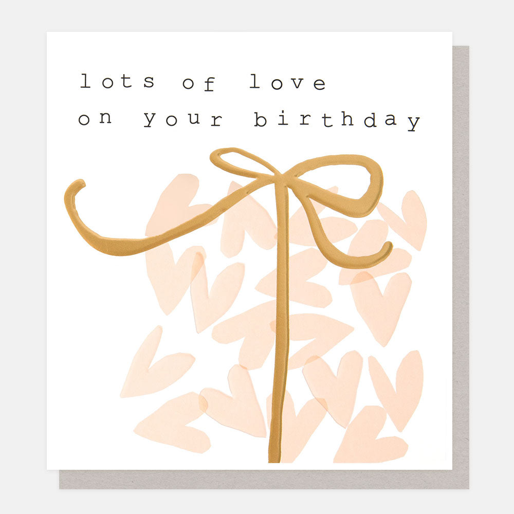 Confetti Heart Present Greetings Card