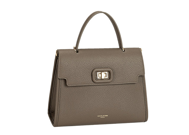 David Jones Taupe Top Handled Bag – Bliss Gifts