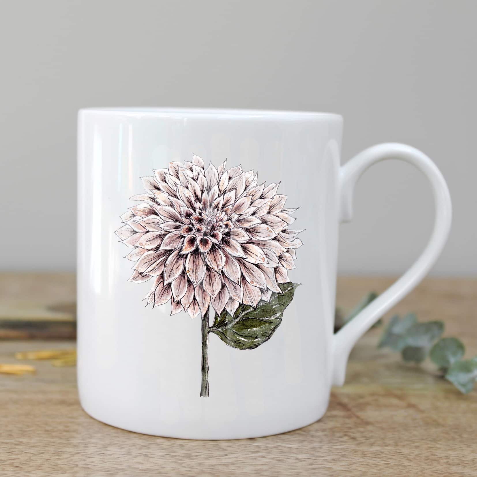 Dahlia Fine Bone China Mug Gift Boxed – Bliss Gifts - Main Image