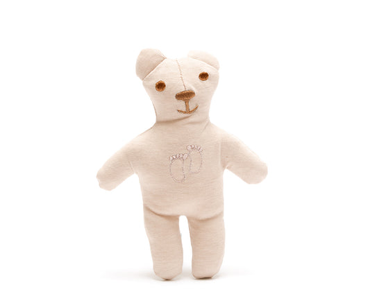 Cotton Teddy Bear Soft Toy with Embroidered Feet