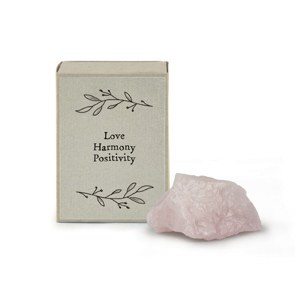 Matchbox With Rose Quartz Crystal