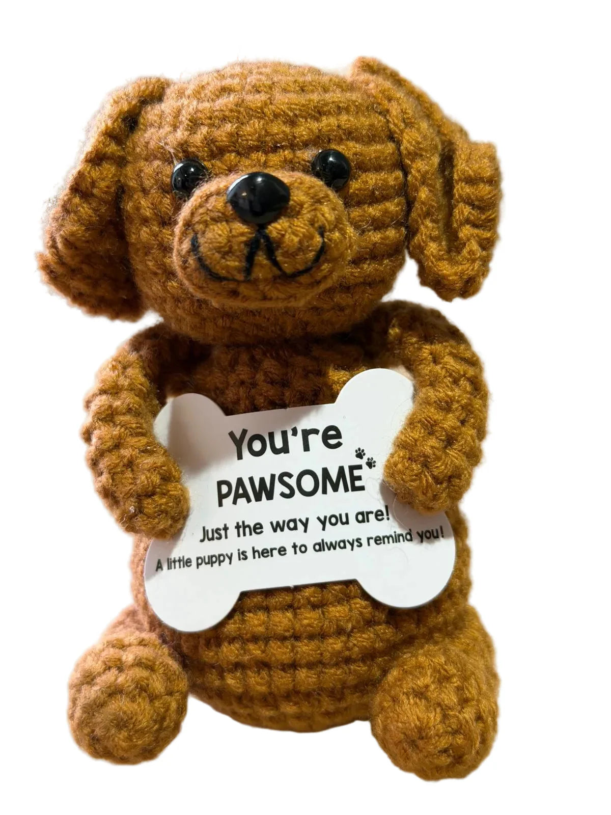 Knitted Positive Happy Puppy