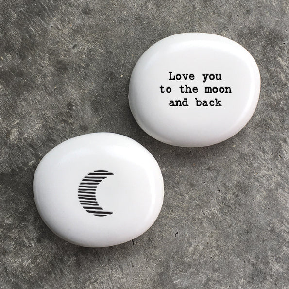 Porcelain Pebble - Moon & Back