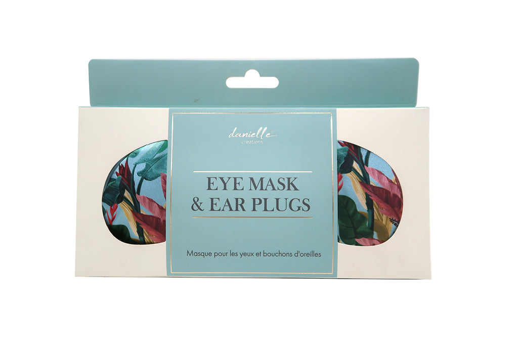 Danielle Botanical Palm Blue - Eye Mask & Ear Plugs