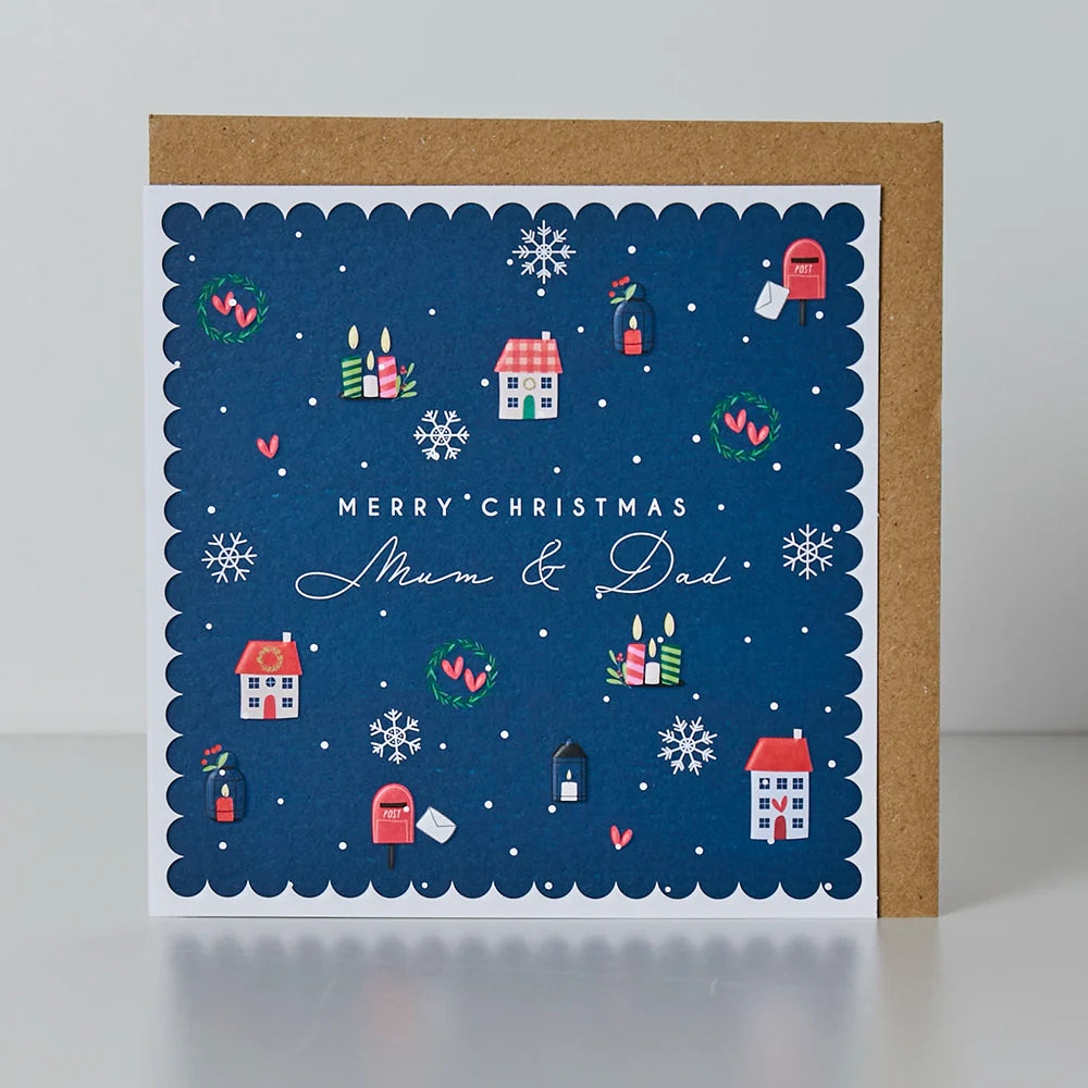 Mum & Dad Christmas Greetings Card