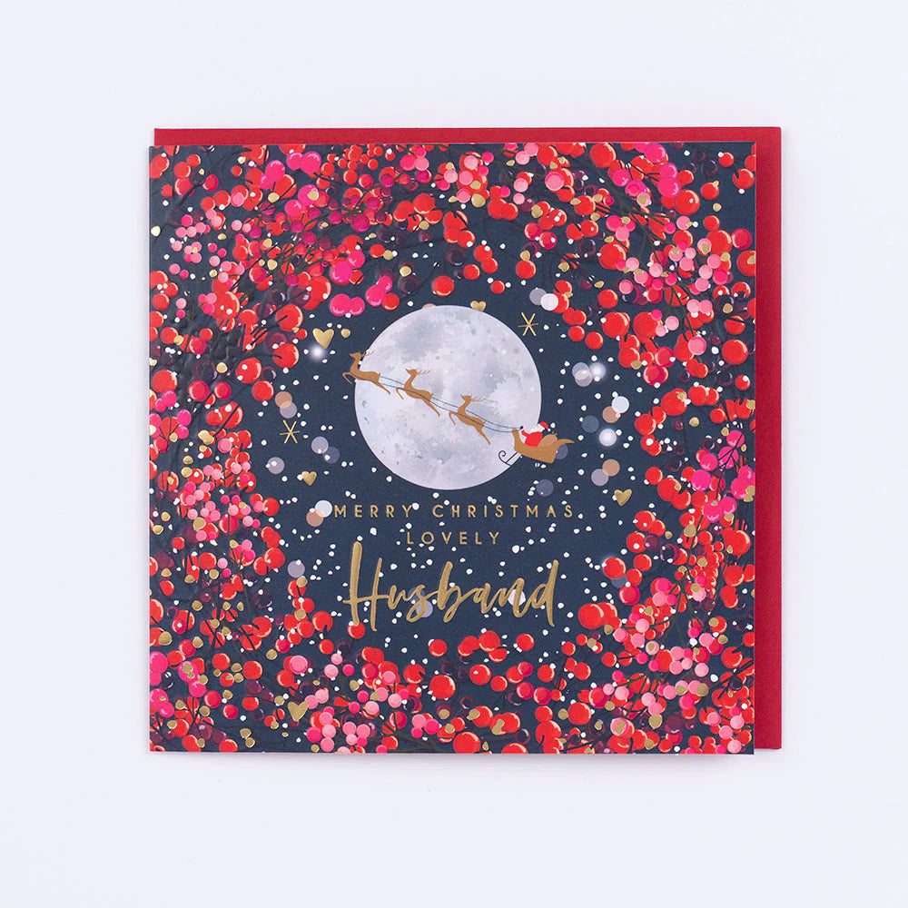 Husband Berries Christmas Card