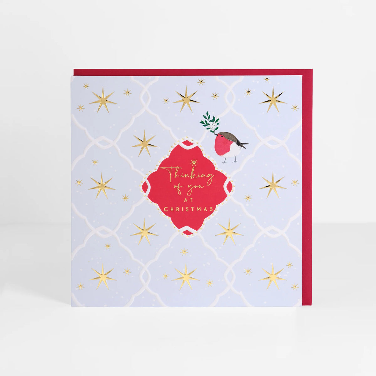 Thinking Of You Geometric Stars Christmas Greetings Card