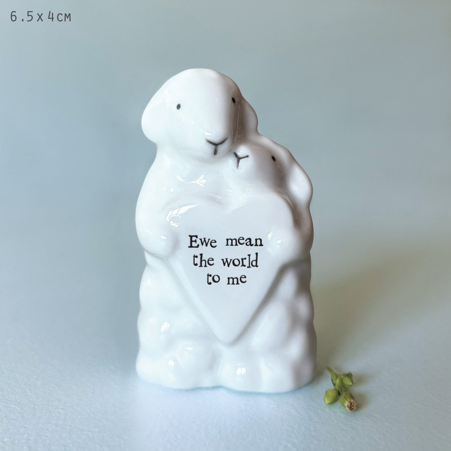 World To Me Boxed Porcelain Heart Sheep