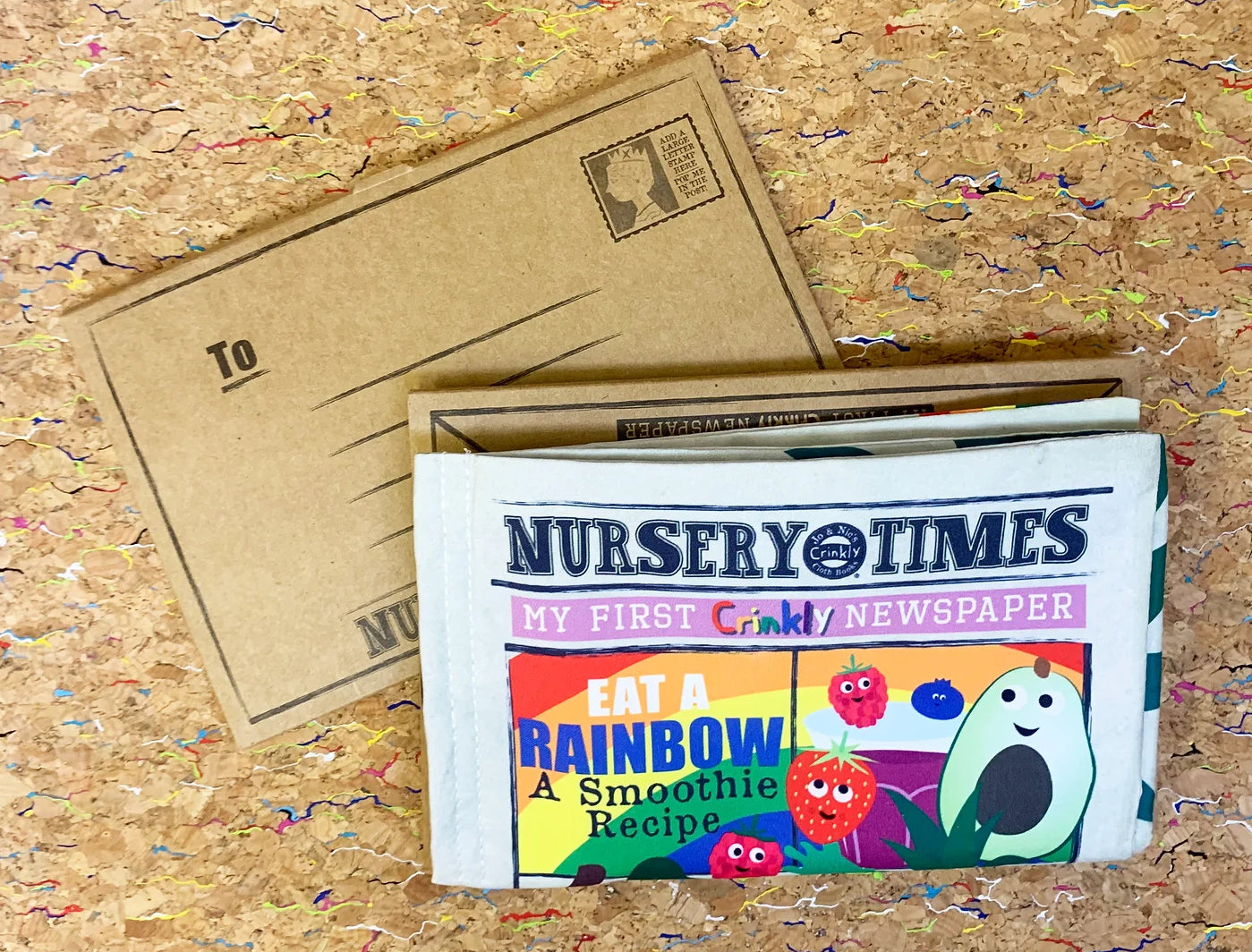 Jo & Nic’s Crinkly Cloth Books Rainbow Smoothie