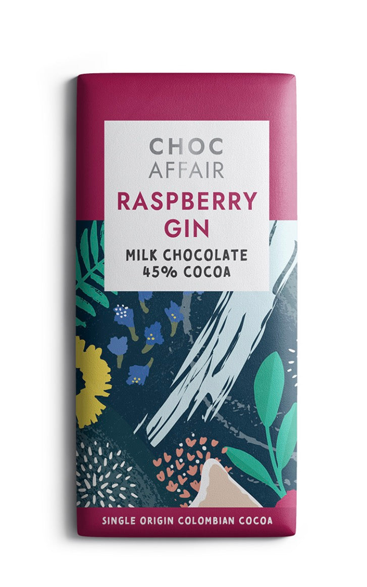 Raspberry Gin Milk Chocolate Bar