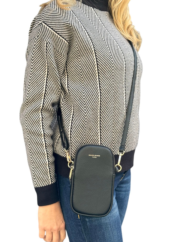 David Jones Crossbody Phone Bag Gravel