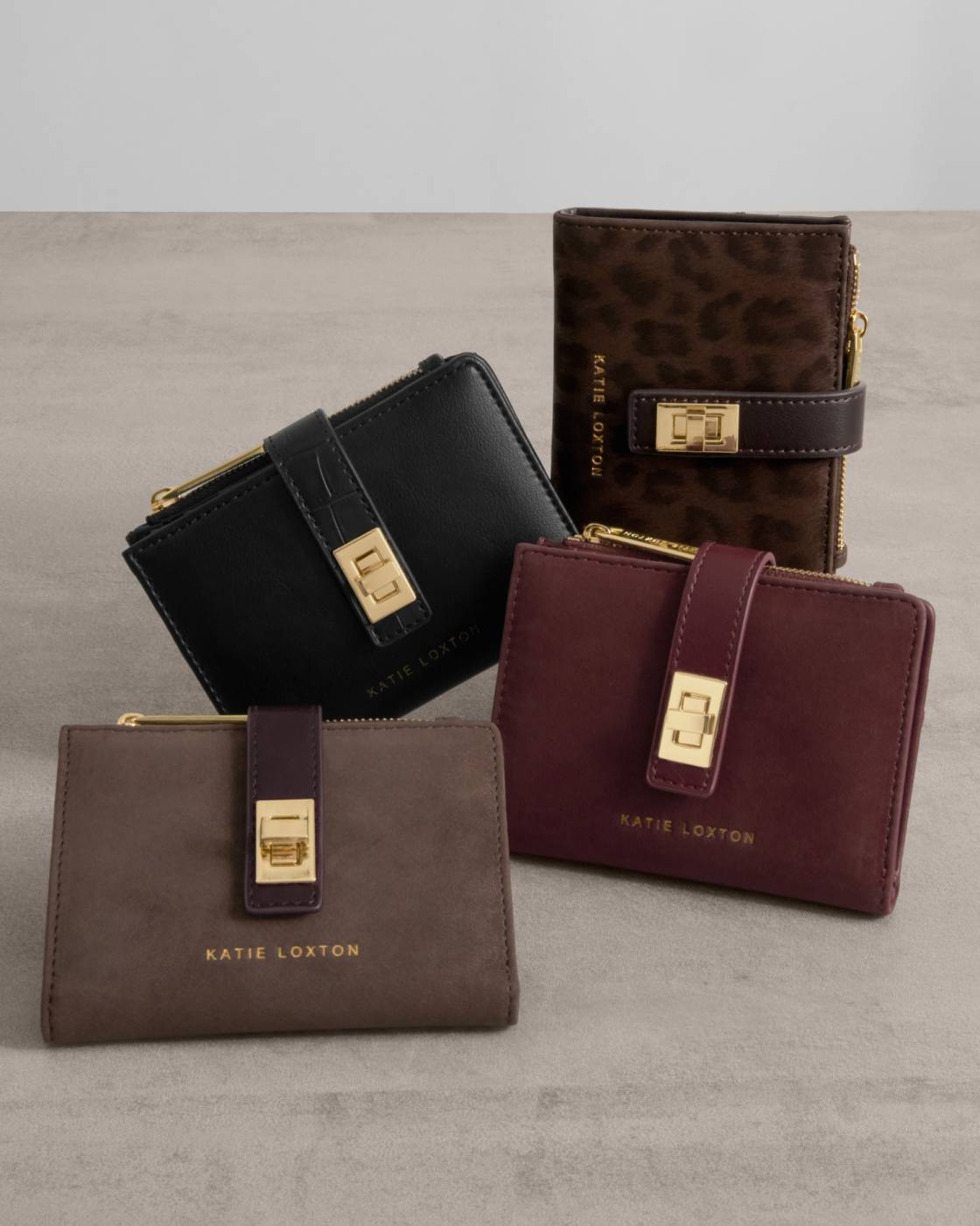 Katie Loxton Orin Twist Lock Purse Leopard