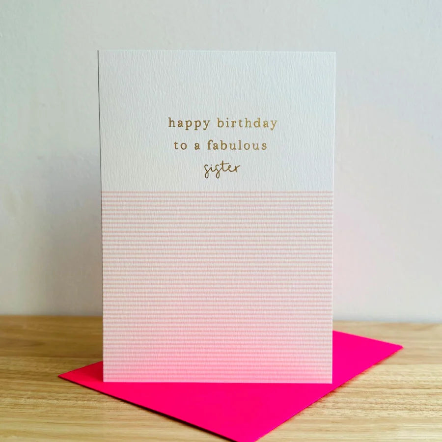 Fabulous Sister Birthday Greetings Card