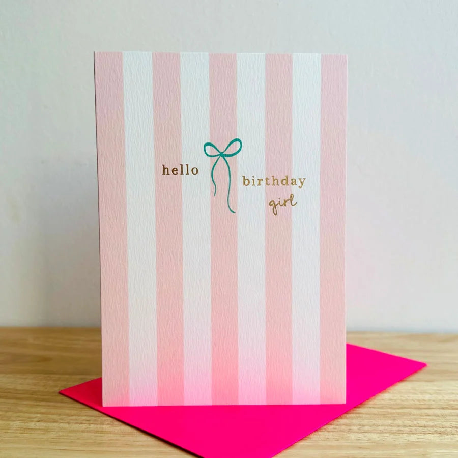 Hello Birthday Girl Greetings Card