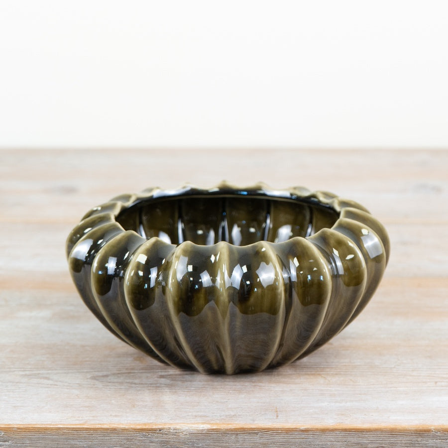 Pod Vase Bowl Olive
