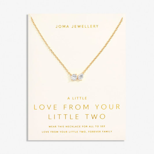 Love From Your Little Ones ‘Two’ Necklace In Gold Plating