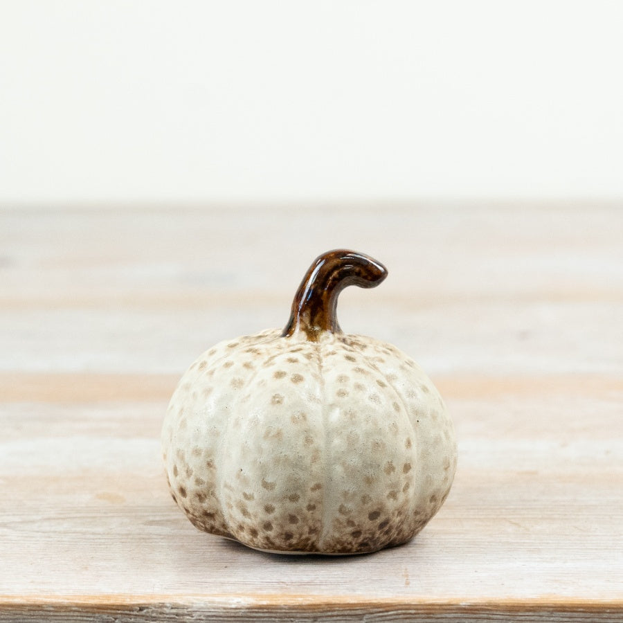 Speckled Pumpkin Ornament Cream 7.5cm