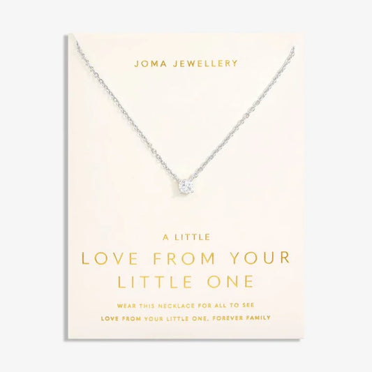 Love From Your Little Ones ‘One’ Necklace In Silver Plating