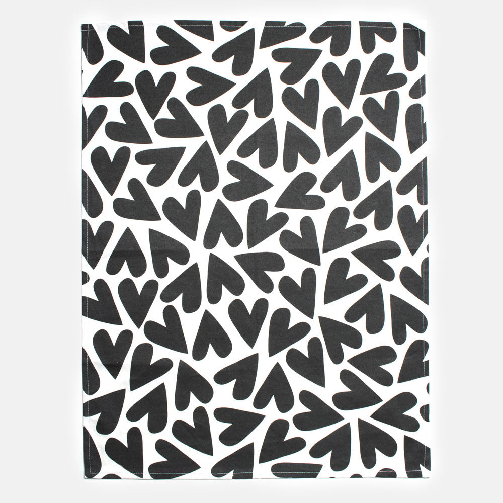 Multi/Mono Heart & Tomato Set of 2 Tea Towels